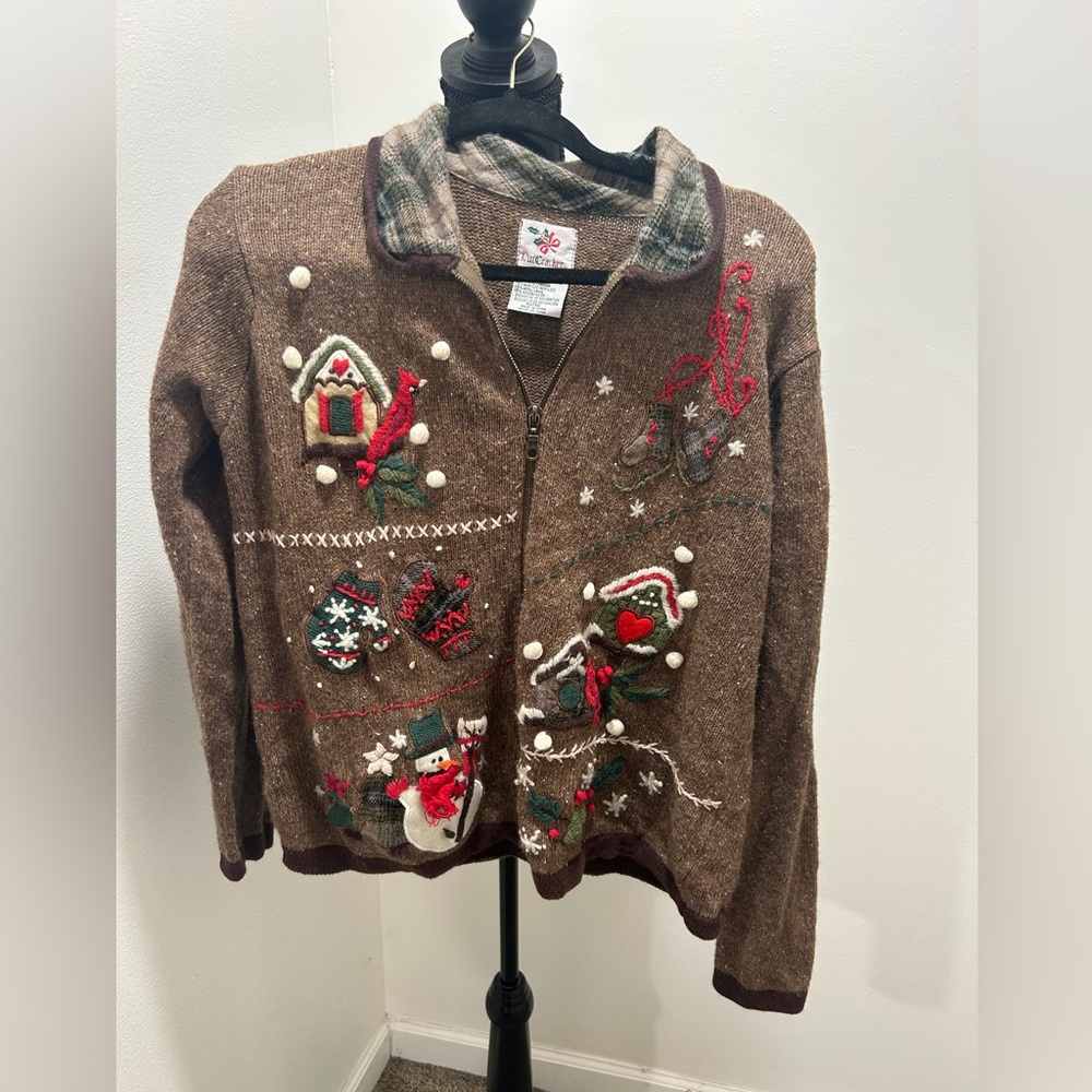 Vintage Nut Cracker Christmas sweater, medium
